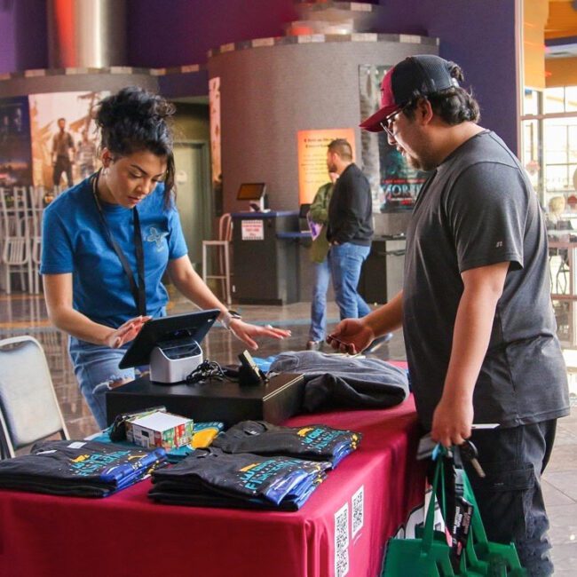 NMSU student worker at the Las Cruces International Film Festival