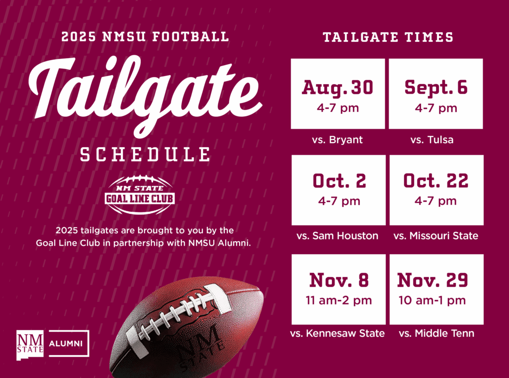 2025 NMSU Football Tailgate Schedule