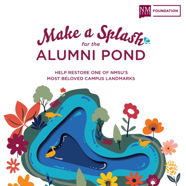 NMSU Alumni Pond illustration